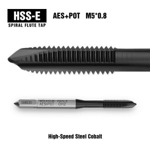 HSS-E Spiral Flute Tap AES+POT M5*0.8