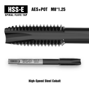 HSS-E Spiral Flute Tap AES+POT M8*1.25
